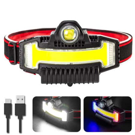 Ліхтар налобний BL-W685-LTS+COB (White+ RGB) ЗУ Type-C Ліхтар налобний BL-W685-LTS+COB (White+ RGB) ЗУ Type-C