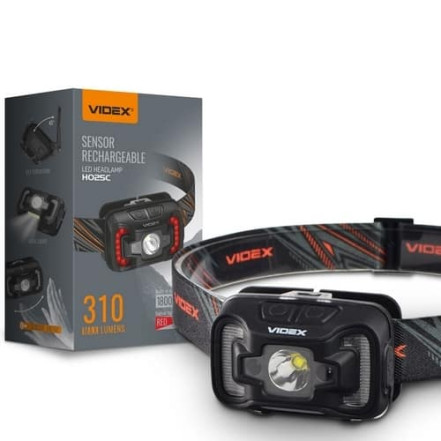 Ліхтар Налобний VIDEX VLF-H025C (310Lm/Сенсор/COB/IP65) Ліхтар Налобний VIDEX VLF-H025C (310Lm/Сенсор/COB/IP65)