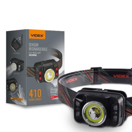 Ліхтар Налобний VIDEX VLF-H035C (410Lm/Сенсор/IP65) Ліхтар Налобний VIDEX VLF-H035C (410Lm/Сенсор/IP65)
