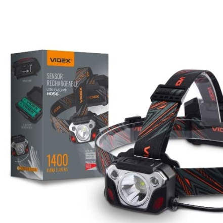 Ліхтар Налобний VIDEX VLF-H056 (1400Lm/Power Bank/Сенсор) Ліхтар Налобний VIDEX VLF-H056 (1400Lm/Power Bank/Сенсор)
