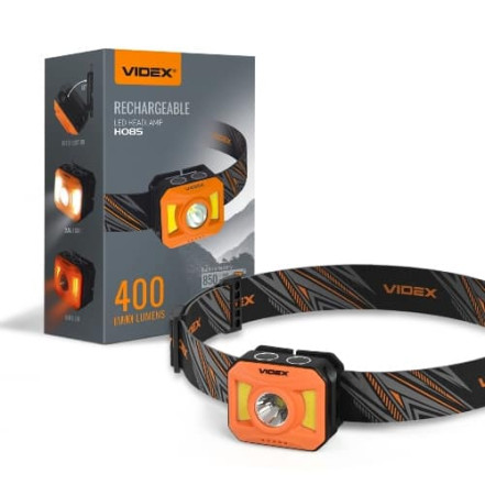 Ліхтар Налобний VIDEX VLF-H085-OR (400Lm/8 режимів/Type-C) Ліхтар Налобний VIDEX VLF-H085-OR (400Lm/8 режимів/Type-C)