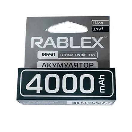 Акумулятор Rablex 18650 Li-lon 4000 mAh Акумулятор Rablex 18650 Li-lon 4000 mAh
