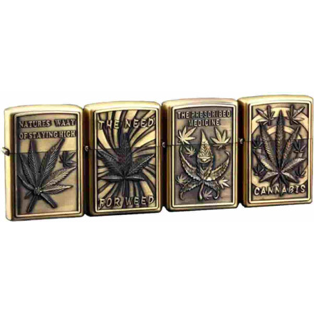 Запальничка бензинова "Cannabis" JINTAI KANTAI HL-390