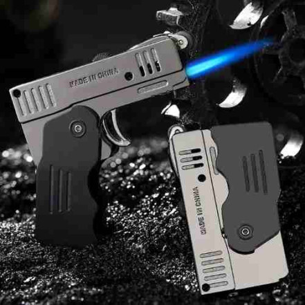 Запальничка Пістолет Transformers Lighter Gun HL-500 Gray Запальничка Пістолет Transformers Lighter Gun HL-500 Gray