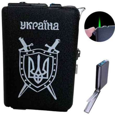 Портсигар с зажигалкой Украина HL-153-4 Портсигар с зажигалкой Украина HL-153-4