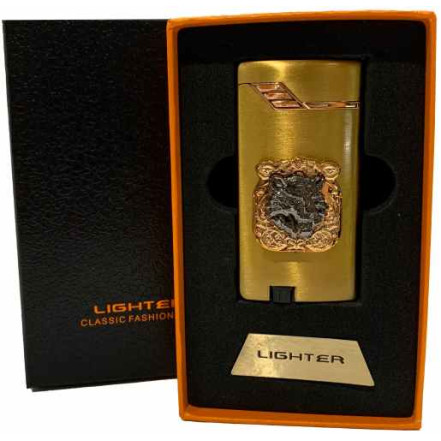 Зажигалка подарочная Jiebao HL-506 "Тигр" Gold Зажигалка подарочная Jiebao HL-506 "Тигр" Gold
