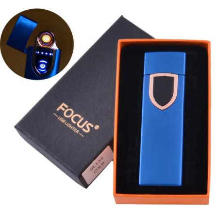 USB зажигалка в подарочной коробке LIGHTER HL-135 Blue