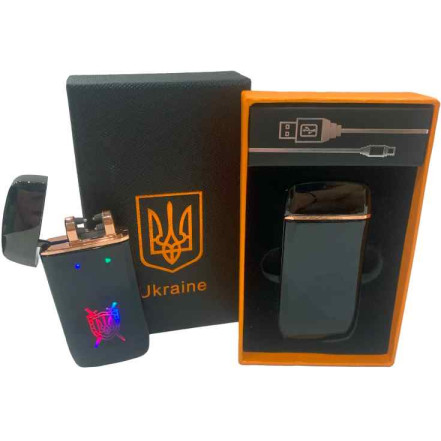 Електроімпульсна запальничка у подарунковій коробці "Україна" HL-452 Black