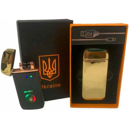 Електроімпульсна запальничка у подарунковій коробці "Україна" HL-452 Gold