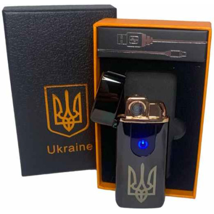 Запальничка USB + газова 2в1 HL-431 Black Україна (подарункова упаковка)