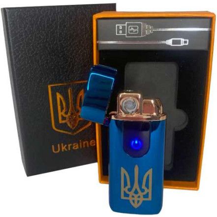 Запальничка USB + газова 2в1 HL-431 Blue Україна (подарункова упаковка)
