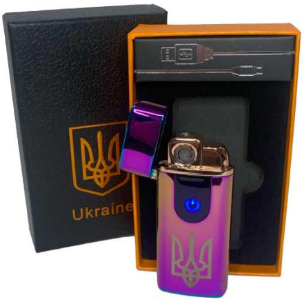 Запальничка USB + газова 2в1 HL-431 Rainbow Україна (подарункова упаковка)
