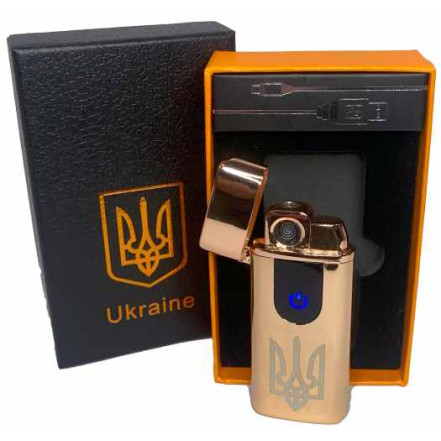 Запальничка USB + газова 2в1 HL-431 Gold Україна (подарункова упаковка)