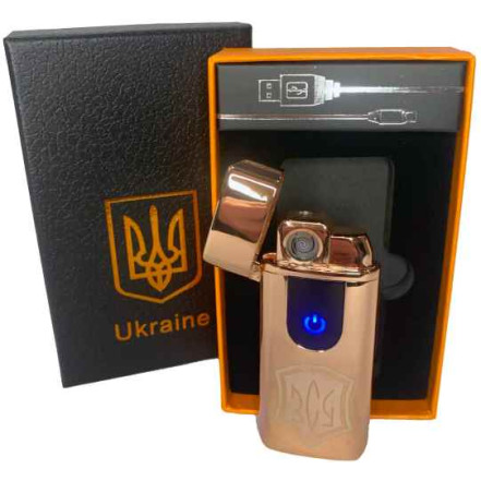 Запальничка USB + газова 2в1 HL-434 Gold ЗСУ (подарункова упаковка)