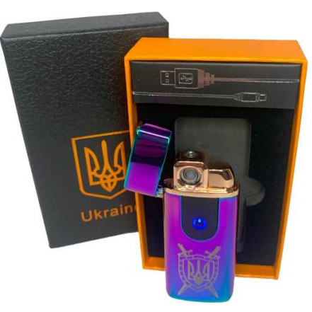 Запальничка USB + газова 2в1 HL-432 Rainbow Україна (подарункова упаковка)