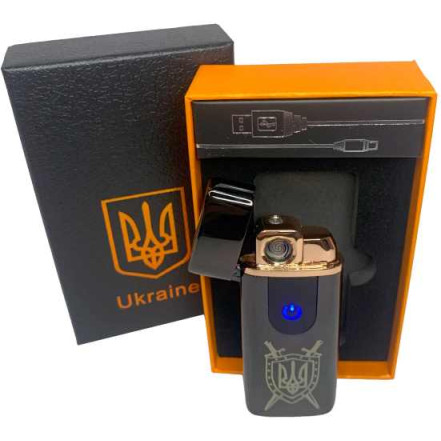 Запальничка USB + газова 2в1 HL-432 Black Україна (подарункова упаковка)