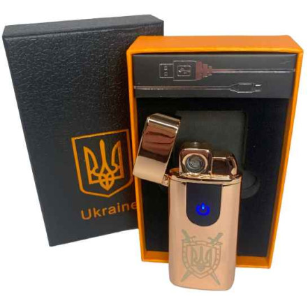 Запальничка USB + газова 2в1 HL-432 Gold Україна (подарункова упаковка)