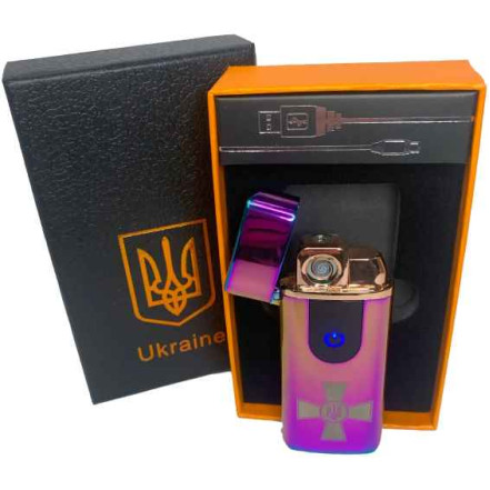 Запальничка USB + газова 2в1 HL-433 Rainbow Україна (подарункова упаковка)