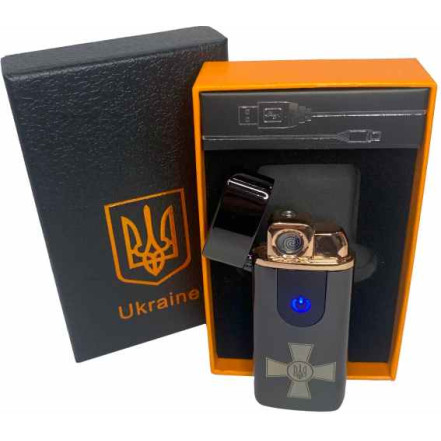 Запальничка USB + газова 2в1 HL-433 Black Україна (подарункова упаковка)