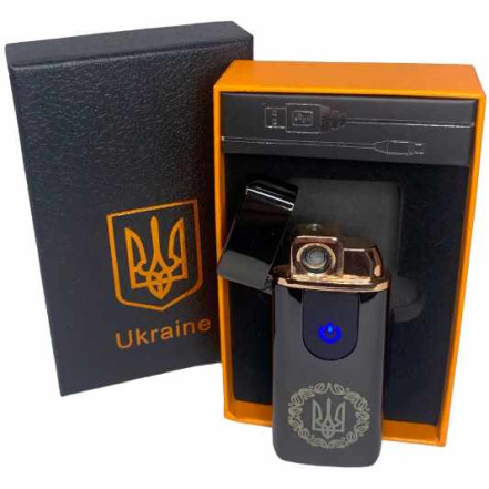Запальничка USB + газова 2в1 HL-435 Black Україна (подарункова упаковка)