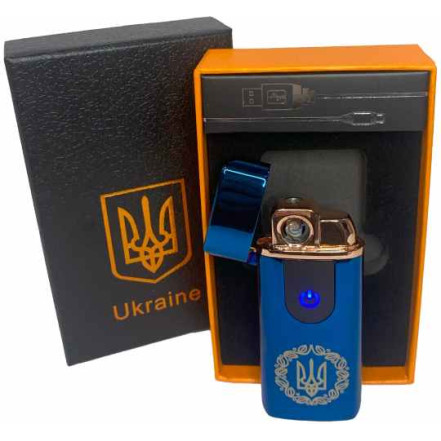 Запальничка USB + газова 2в1 HL-435 Blue Україна (подарункова упаковка)