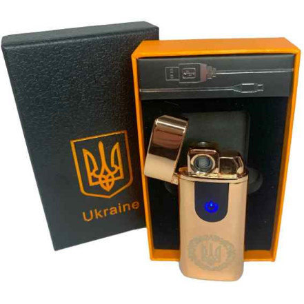 Запальничка USB + газова 2в1 HL-435 Gold Україна (подарункова упаковка)