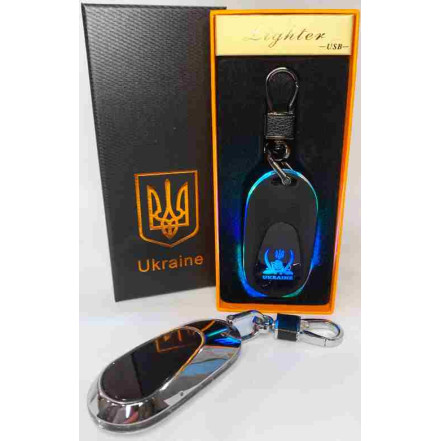 USB запальничка-брелок Україна HL-473 Silver USB запальничка-брелок Україна HL-473 Silver