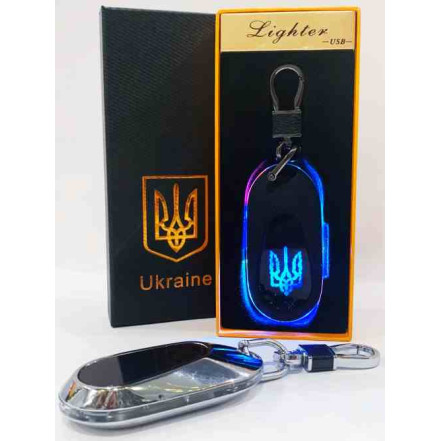 USB запальничка-брелок Україна HL-474 Silver USB запальничка-брелок Україна HL-474 Silver