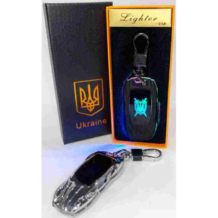 USB запальничка-брелок Україна HL-471 Silver USB запальничка-брелок Україна HL-471 Silver