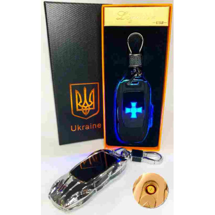 USB запальничка-брелок Україна HL-469 Silver USB запальничка-брелок Україна HL-469 Silver