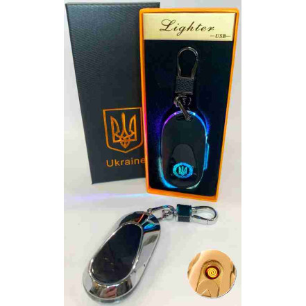 USB запальничка-брелок Україна HL-472 Silver USB запальничка-брелок Україна HL-472 Silver