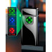 Электроимпульсная USB+ газовая зажигалка в подарочной упаковке HL-483 Black (индикатор заряда)