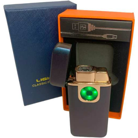 Электроимпульсная USB+ газовая зажигалка в подарочной упаковке HL-483 Black-gold Электроимпульсная USB+ газовая зажигалка в подарочной упаковке HL-483 Black-gold