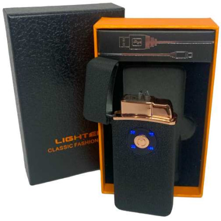 Электроимпульсная USB + зажигалка газовая в подарочной упаковке HL-422 Black matte Электроимпульсная USB + зажигалка газовая в подарочной упаковке HL-422 Black matte