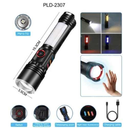 Ліхтар NIGHT VISION FLUORESCENCE PLD-2307 WHITE LASER LED PM10-TG+COB (red+blue+yellow) Ліхтар NIGHT VISION FLUORESCENCE PLD-2307 WHITE LASER LED PM10-TG+COB (red+blue+yellow)