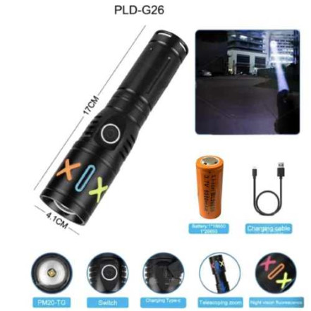 Ліхтар NIGHT VISION FLUORESCENCE G26 WHITE LASER LED PM20-TG Ліхтар NIGHT VISION FLUORESCENCE G26 WHITE LASER LED PM20-TG