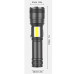 Фонарь PLD-P815 WHITE LASER LED PM10-TG+COB (white+red), 1х18650/3xAAA, power bank, индикация заряда, ЗУ Type-C, zoom, Box
