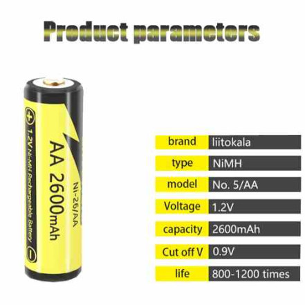 Акумулятор AA LiitoKala Ni-26/AA 2600mAh Акумулятор AA LiitoKala Ni-26/AA 2600mAh