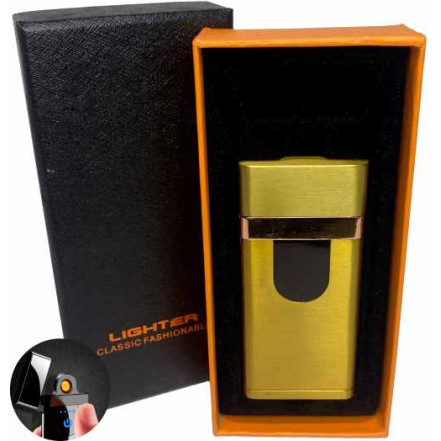 USB запальничка в подарунковій коробці Lighter HL-511 Gold