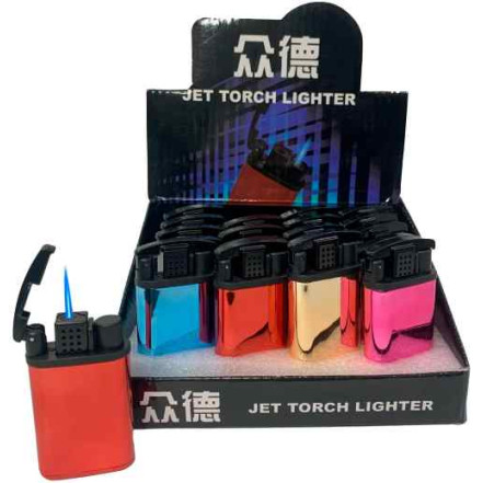 Зажигалка пластиковая с крышкой "JET TORCH LIGHTER" 705 Зажигалка пластиковая с крышкой "JET TORCH LIGHTER" 705