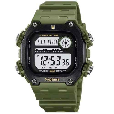 Годинник наручний SKMEI 6212/2126AG, ARMY GREEN, UKRAINE Годинник наручний SKMEI 6212/2126AG, ARMY GREEN, UKRAINE