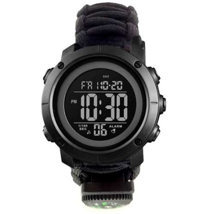 Годинник наручний SKMEI PARACORD 1426BKBK, BLACK-BLACK, ABS RING, Compass, термометр, свисток, кресало Годинник наручний SKMEI PARACORD 1426BKBK, BLACK-BLACK, ABS RING, Compass, термометр, свисток, кресало