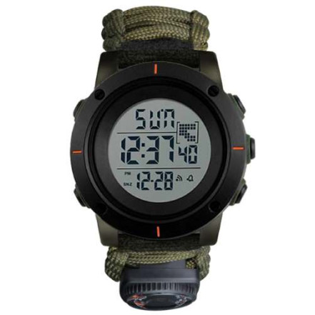 Годинник наручний SKMEI PARACORD 1213AG, ARMY GREEN BIG SIZE, Compass, термометр, свисток, кресало Годинник наручний SKMEI PARACORD 1213AG, ARMY GREEN BIG SIZE, Compass, термометр, свисток, кресало