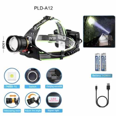 Ліхтар налобний PLD-A12-TG Ліхтар налобний PLD-A12-TG