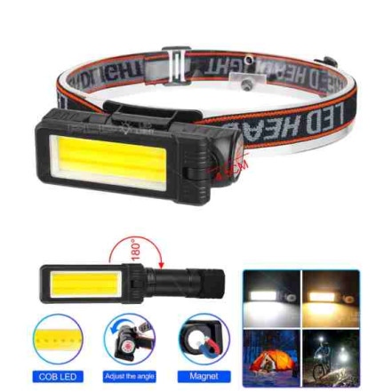 Ліхтар налобний + WORKLIGHT 5305-COB WHITE+YELLOW