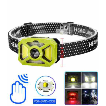 Ліхтар налобний 2323-P50+SMD+COB white+red Ліхтар налобний 2323-P50+SMD+COB white+red