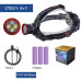 Фонарь налобный CT021 ULTRA LED, 3+1, 3x18650, power bank, ЗУ Type-C