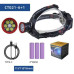 Фонарь налобный CT021 ULTRA LED, 6+1, 3x18650, power bank, ЗУ Type-C