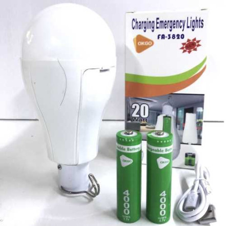 Світлодіодна LED лампочка з акумулятором A-3820-20W Світлодіодна LED лампочка з акумулятором A-3820-20W