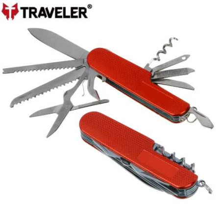 Кишеньковий ніж складаний Traveler 5011ALL Red Кишеньковий ніж складаний Traveler 5011ALL Red